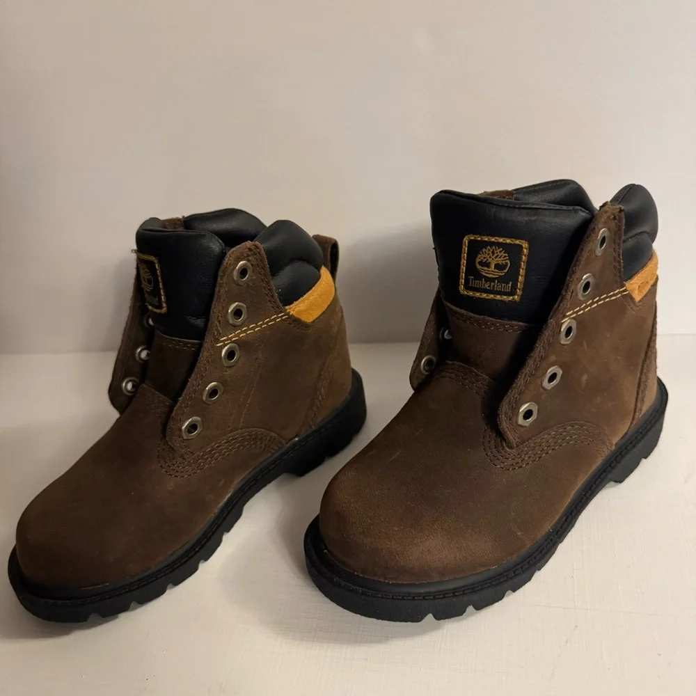 TIMBERLAND Brown Lace-up Hiking Low Top Boots Toddlers 7.5
